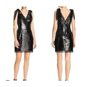Aidan by Aidan Mattox Black Sequin Midi Dress